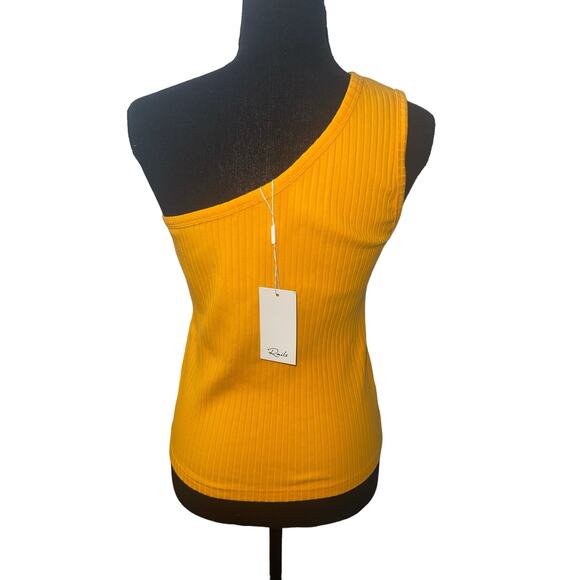 NWT! Rails Esti One Shoulder Top in Marigold - Size XL - Picture 6 of 8